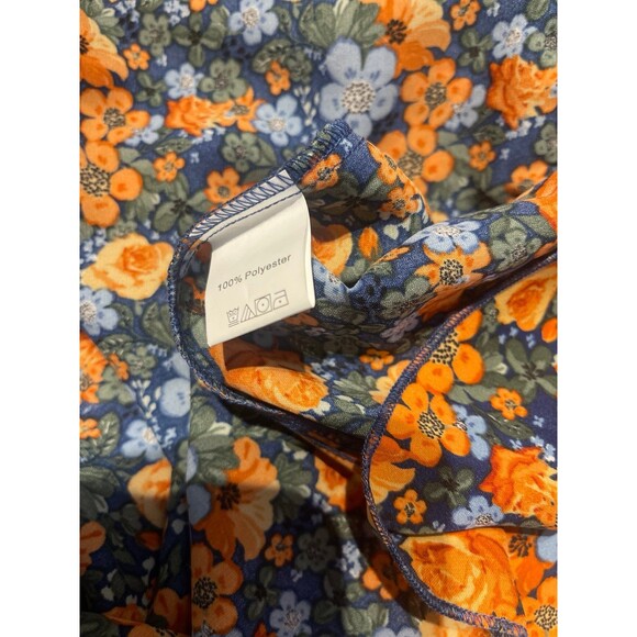 KIRUNDO Long Sleeve Boho Floral Print Casual Loose Dress Size L New With Tag - Picture 4 of 10